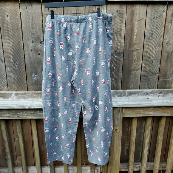 Joyspun Flannel Pajama Pants XL Cute Winter Dogs - Picture 8 of 12